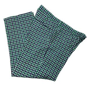 Izod Golf Green & Blue Checkered Men's Pants 36/30 Polyester